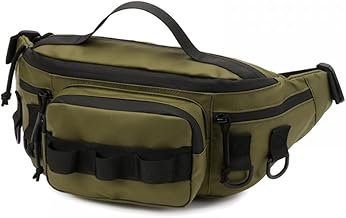 Tactical Waist Bag, Waterproof Sports Waist Pack for Fishing Hiking Trekking, green, Classique