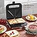 Elite Gourmet ESM2207XSS Sandwich Panini Maker Grilled Cheese, Machine Tuna Melt Omelets Non-stick Cooking Surface, 2 Slice, 750 Watts, Stainless Steel