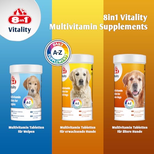 8in1 Multivitamin Tabletten Puppy - zur Nahrungsergänzung bei Welpen, 1 Dose (100 Tabletten)