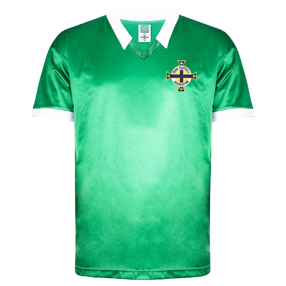 Score Draw Men's Green Northern Ireland 1982 Shirt XX-Large Polycotton