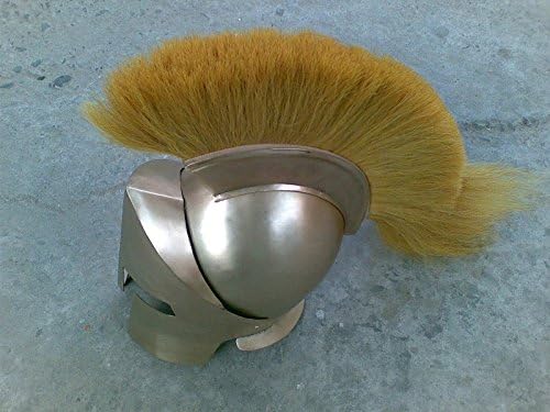 Miniatura 3 de Casco 300 King Spartan con casco medieval de pluma amarilla
