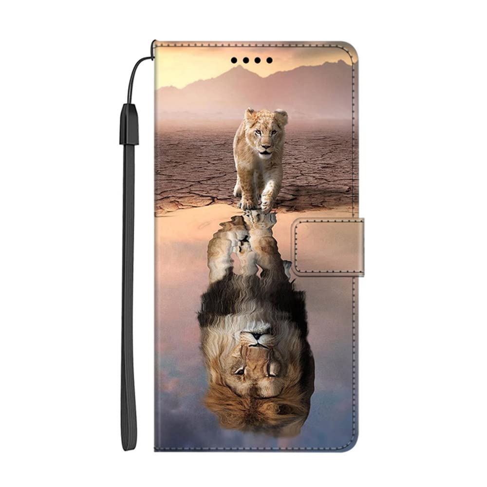 Custodia Portafoglio Con Disegno Tigre Per Xiaomi 11T Pro 5G - Cover In Pelle Con Porta Carte E Supporto Magnetico