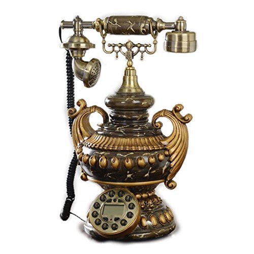 Mobeka Old-fashioned Push-button Rotary Disk Telephone Old-fashioned European-style Idyllic Telephone Home Telephone Landline Office Fixed Telephone