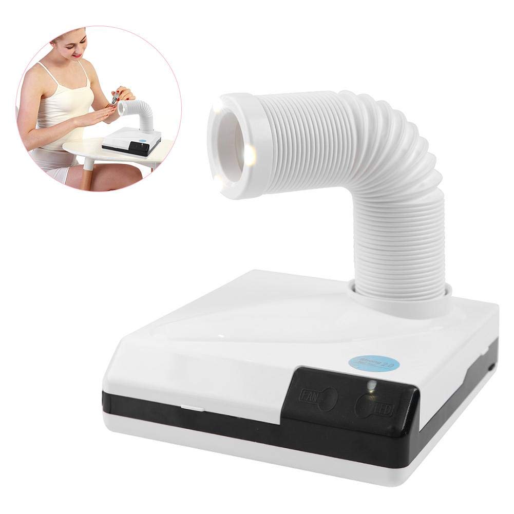Collecteur de poussière de clou, 60W Strong Air Séchoir à air comprimé Rétractable Design de coude Fan Manucure Pedicure Machine