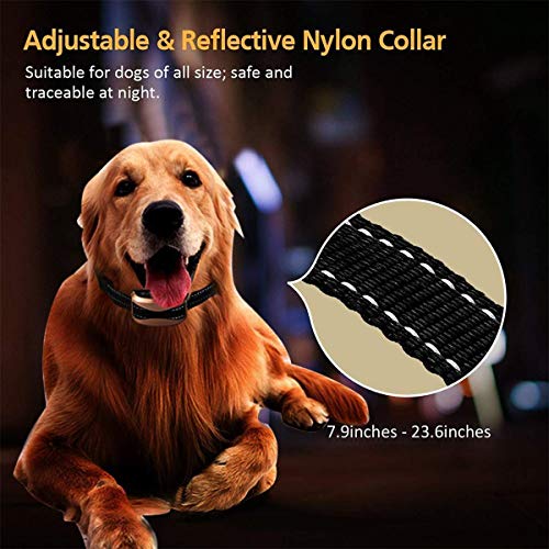 YUKEENGCouro de cachorro elétrico recarregável automático à prova d'água IP65 com 7 níveis de vibra