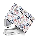 Uorisanigo Staubschutz für Nähmaschine Schutzhülle Nähmaschine Muster Nähmaschine Abdeckung mit Aufbewahrungstasche Nähmaschinenschutz Dekor Zubehör