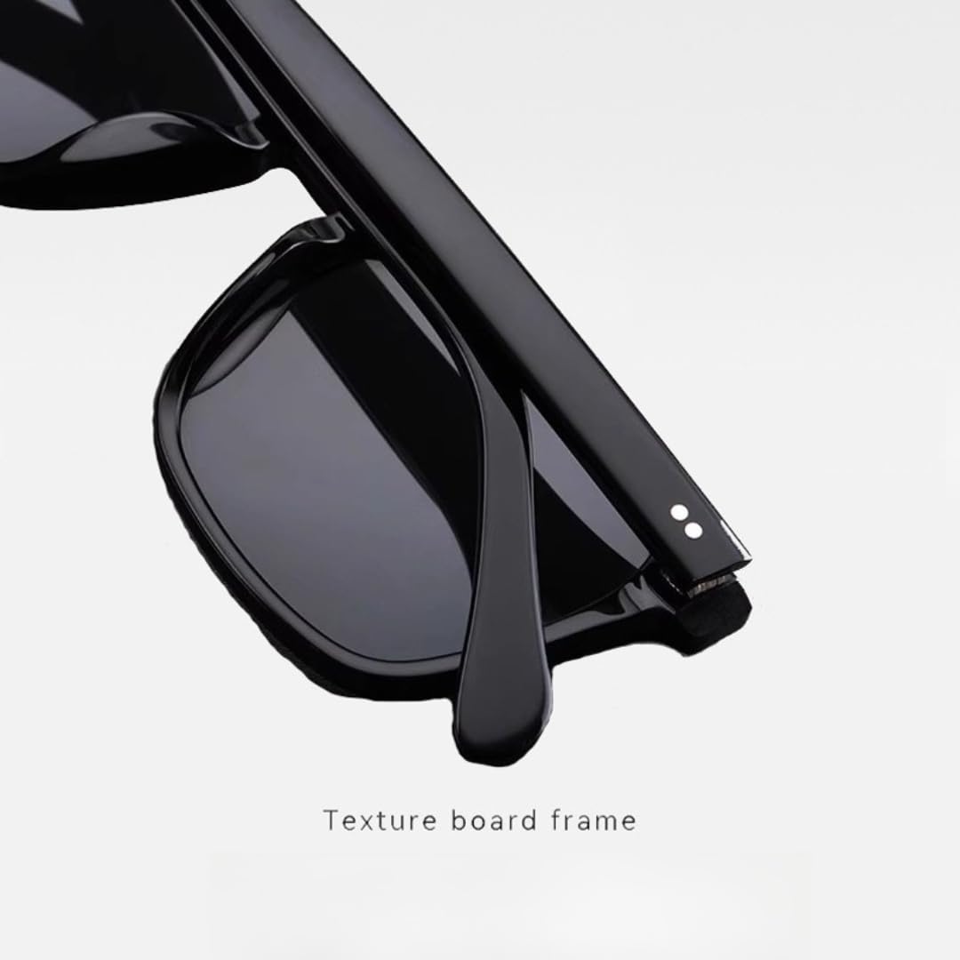 Occhiali da sole polarizzati con montatura grande in acetato, uomo, moda UV400, donna