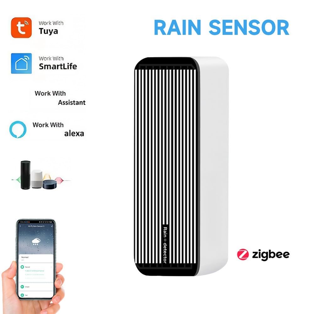 Capteur de Pluie Intelligente Tuya Zigbee 2-En-1 pour le Système de Détection de Détection des Inondations en Eau de Pluie