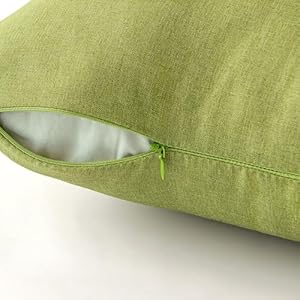 Emema outdoor throw pillow covers decorative farmhouse rectangle pillowcases waterproof cushion covers cases for patio couch garden sofa home living room set of 2 12×20 inch matcha green  urban country home decor