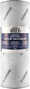 ARDEX FLEXBONE UI 740 Uncoupling Waterproofing Polyethylene Membrane 54 Sq Ft Roll, 1/8" Thick, Load Bearing Underlayment for Large Format Tiles in Heavy Stress Areas