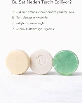 Kuru ve Hassas Ciltler İçin Besleyici 3 lü Doğal Sabun Bakım Seti