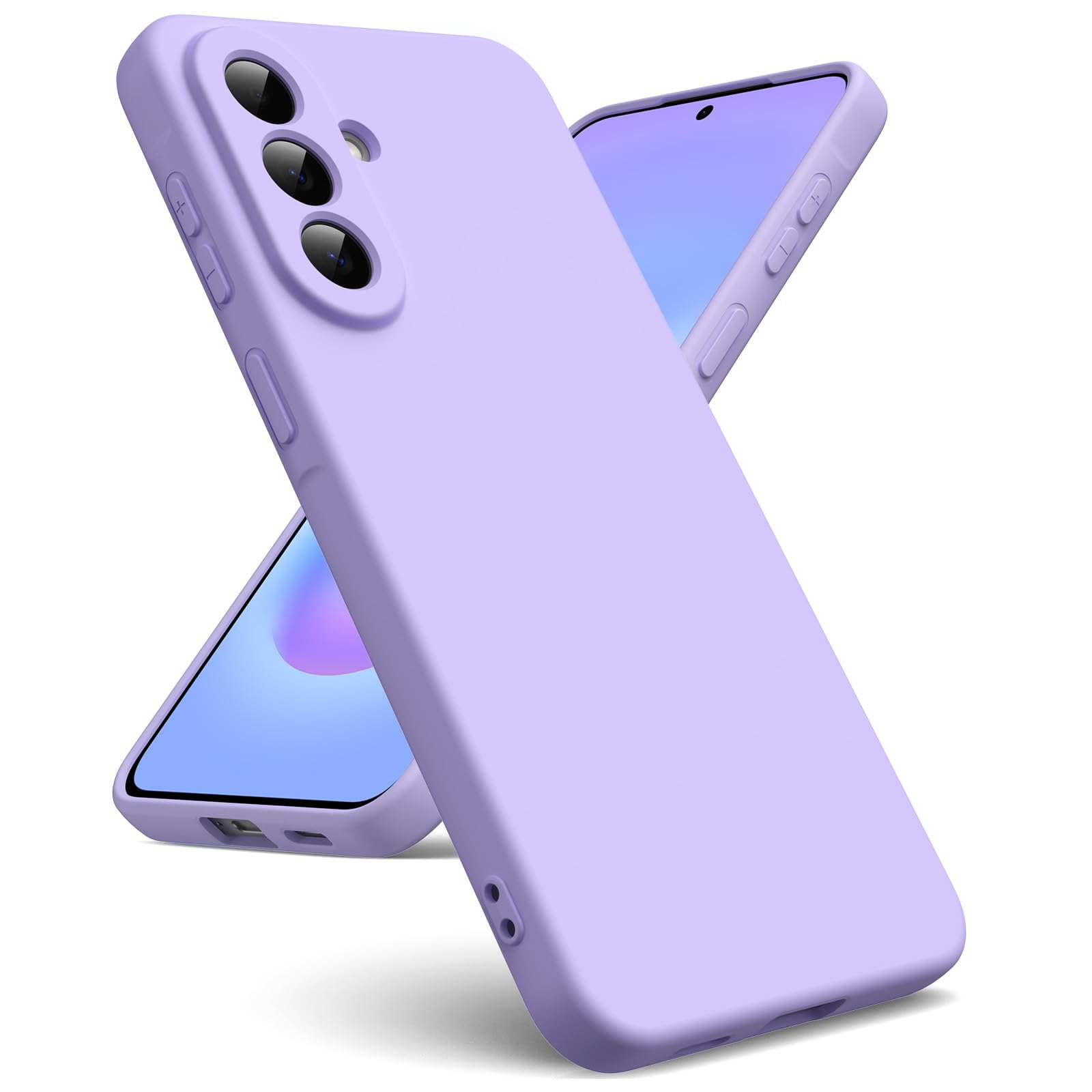 Oududianzi - Cover per Samsung Galaxy A57 5G, Custodia Silicone Liquido, Interno in Microfibra Morbida, Protezione Antiurto Resistente - Viola Chiaro