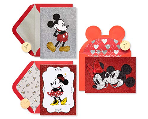 Cartes vierges Disney Mickey et Minnie Mouse Papyrus haut de gamme