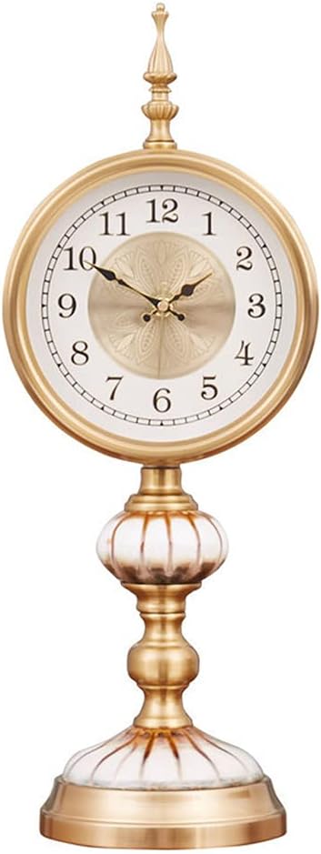 Mantel Clock,Retro Desk Clock Table Desk Clock Non-Ticking Clock Ceramics Mantel Clock,