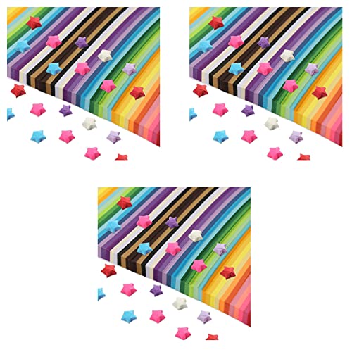 Bandes de papier origami pour décoration de table et bocaux colorés