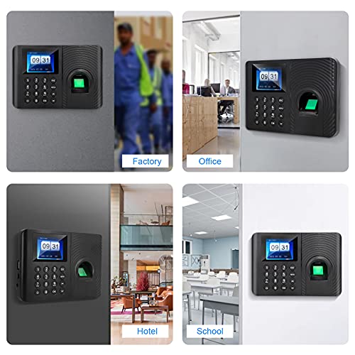 JIAN BOLAND Fingerprint Time Clock, Time Clocks for Employees Small