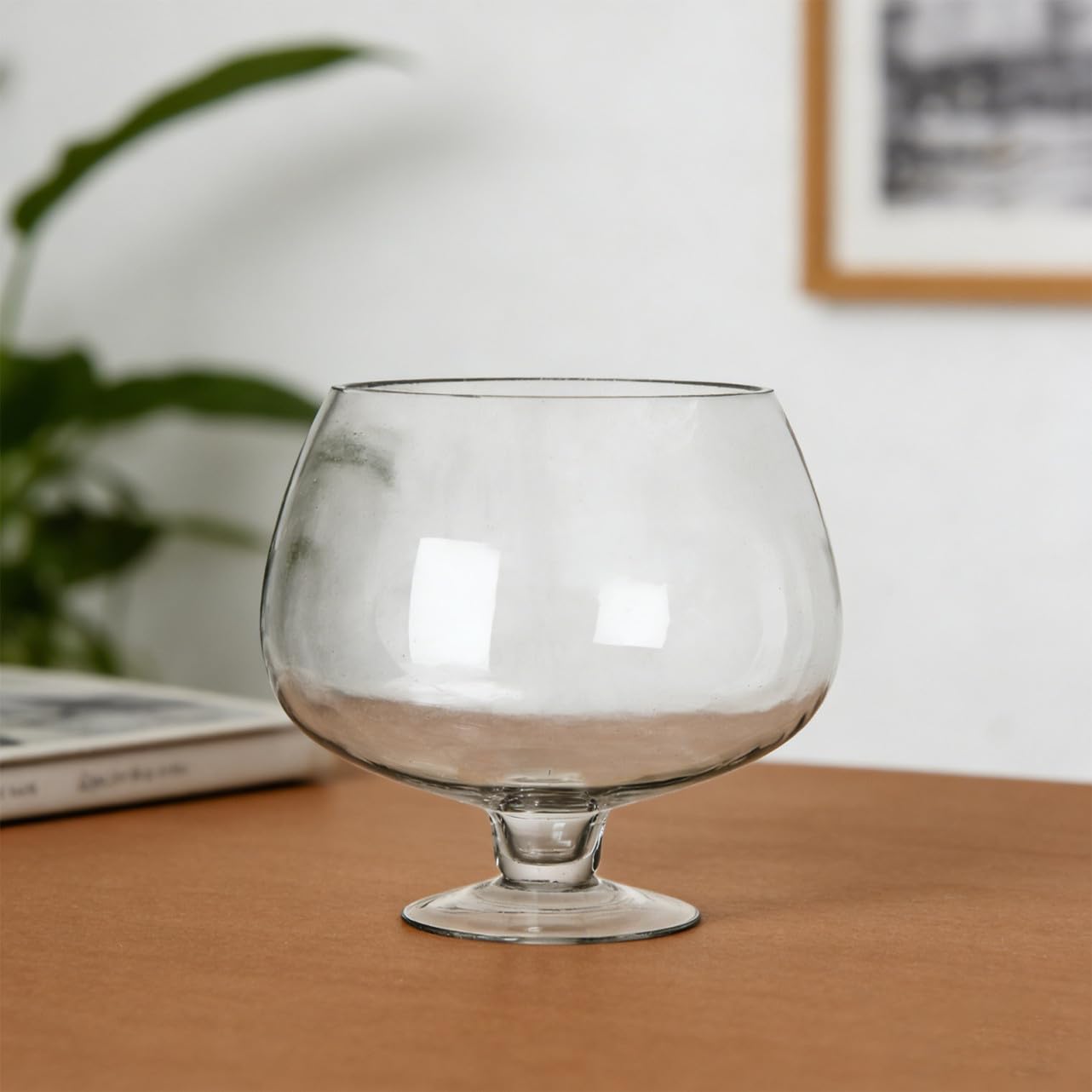 Angoily Acquario Multifunzionale in Vetro Trasparente per Pesci Rossi Betta, Acquario da Tavolo Piccolo e Decorativo per Casa, Ufficio e Giardino, Vaso Idroponico Ecologico e Compatto