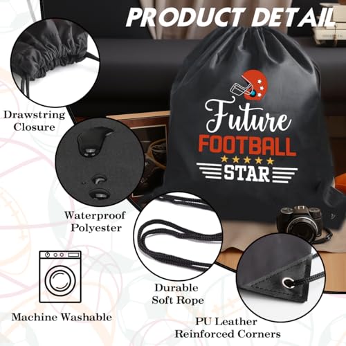 Future Football Star Drawstring Backpack For Men Women, Waterproof Sport Sackpack For Football Lover Football Fan, Funny Birthday Christmas String Gym Bag Gifts For Football Students3