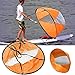 Kayak Wind Sail, 42inch Foldable Kayak Wind Paddle, Portable Kayak Downwind Sail with Clear Window for Inflatable Boat Kayak Accessory