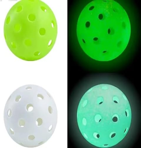 Bolas de pickleball luminosas, para exteriores e interiores, bolas de pickleball que brillan en la oscuridad, aprobadas por USAPA (paquete de 9)