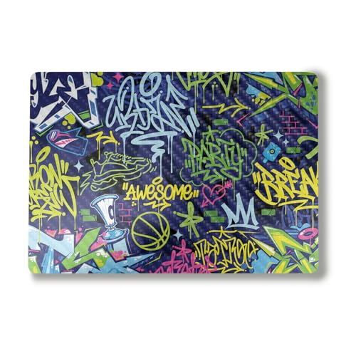 Image of Carbon Fiber Laptop Skin Compatible with Alienware M18 R2 (2024) - Neon Tags - Premium 3M Vinyl Protective Wrap Decal Cover - Easy to Apply | Crafted in The USA by MightySkins