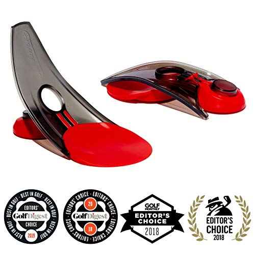 PuttOut Pressure Putt Trainer - Perfect Your Golf Putting (Red) - Thumbnail 2