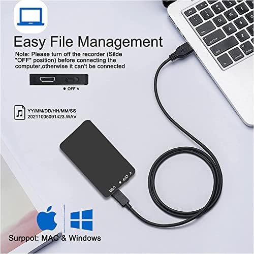 16GB Digital Voice Recorder - AOMAGO Professional Voice Activated Recorder with Playback | 190 Hours Recording Capacity | MP3 | USB, Portable Audio Recording Device for Lectures Meetings