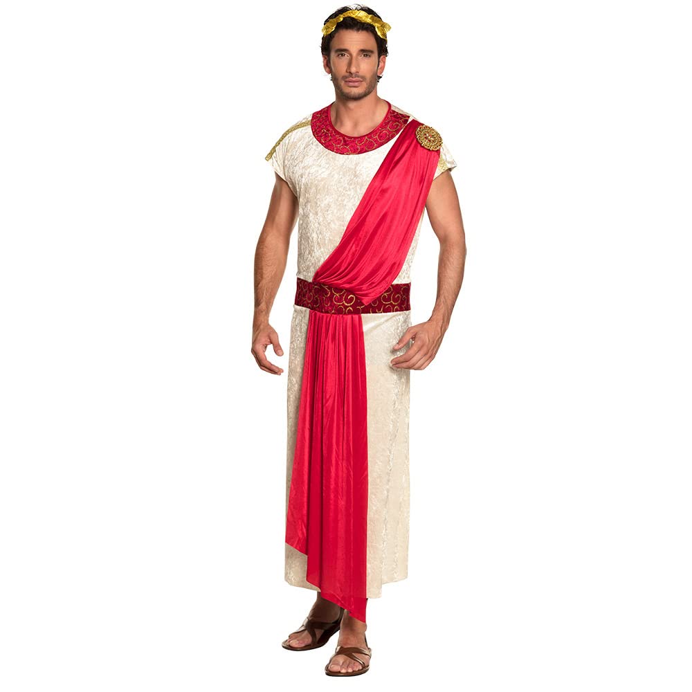 Boland 10103365 87760 Roman Emperor Deluxe Adult Costume, Red/White, L (54/56), Unisex