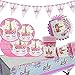 Einhorn Party Supplies,Einhorn Geschirr Set, Einhorn Regenbogen Partygeschirr, Mädchen Einhorn Geburtstag Geschirr Kit, Dekorationen Geburtstage Einhorn,Kindergeburtstag Zubehör,52 PCS