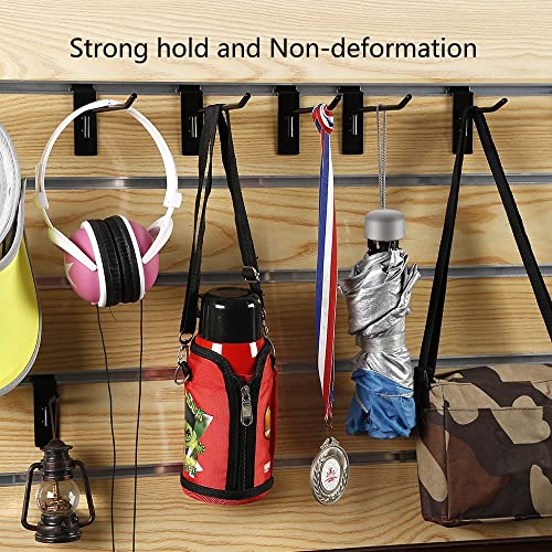 Honesty Slatwall Hooks,16 (8 Each 4Inch And 6Inch) Retail And Exhibition Products,Hanger Display,Display Panel Hooks, Display Perfectly Item & Products For Your Room Garage, Metal &Black #TOP7