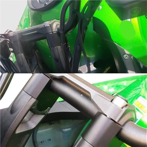 Abrazaderas de manillar de moto de aluminio mecanizado elevadores 30mm KLE650 3