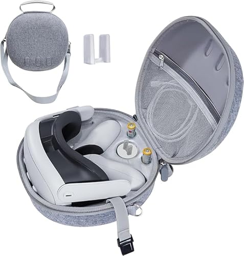 Txtcu Mini Hartschalen-Tasche für Meta Quest 3 - tragbares Oculus-Zubehör mit abnehmbarer Schulterstange, kompatibel mit...