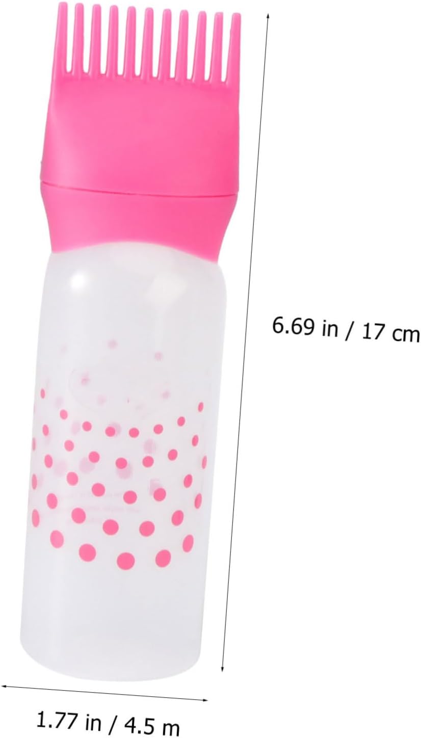 3pcs Plastic Hair Dye Bottles for Home Salon Applicator Smooth Surface Easy Application