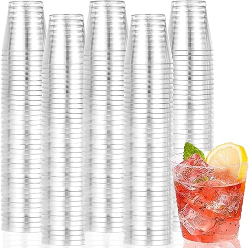 SENENQU 300 vasos de chupito de plástico de 5 cl/50 ml, vasos de chupito de plástico, vasos de chupito reutilizables transparentes para cumpleaños, degustación, gadget de fiesta