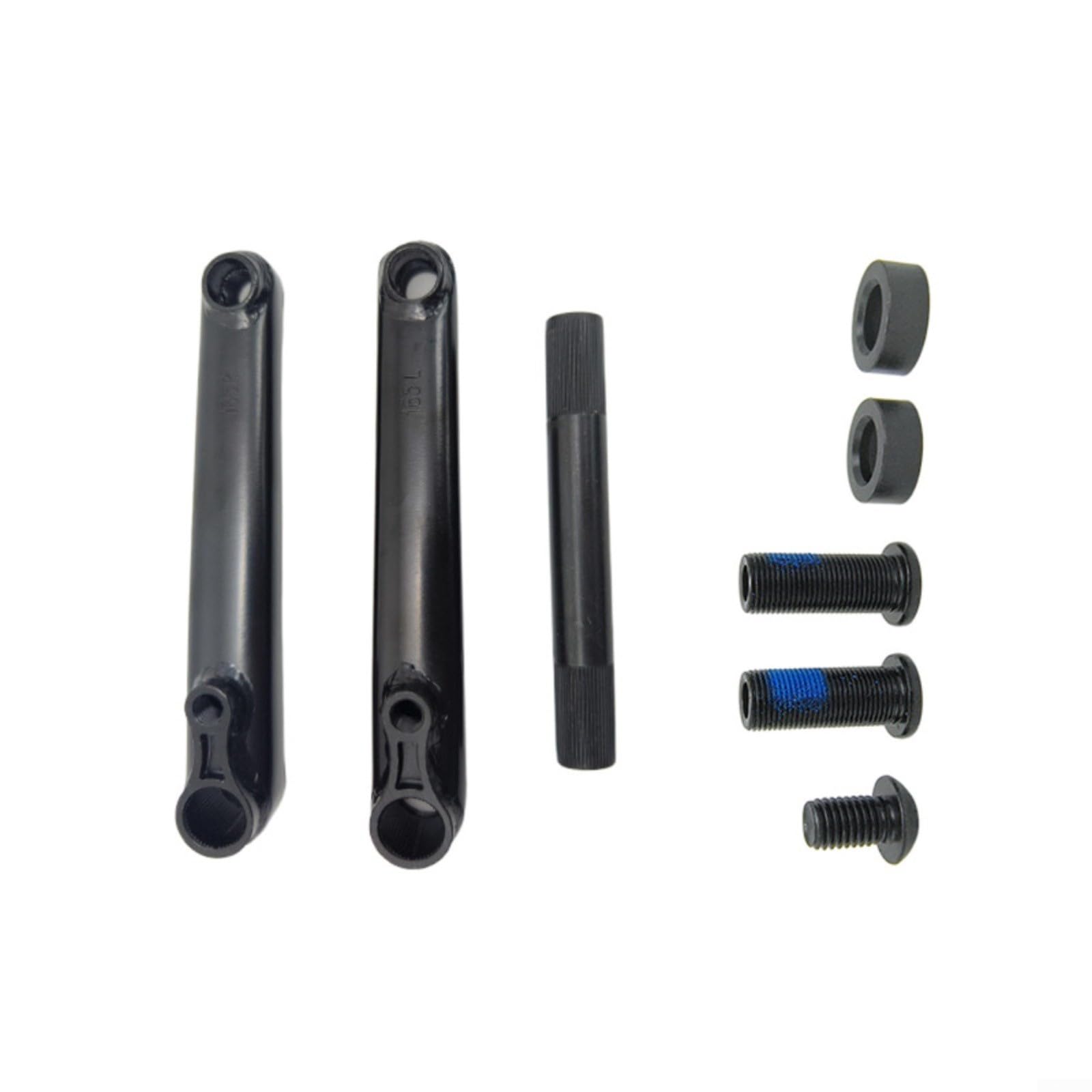 Pédalier de vélo VTT acier chrome-molybdène manivelle 165mm axe 19mm noir pièces transmission