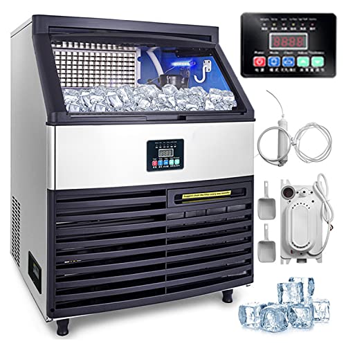 Koalalko Commercial Ice Maker Machine - 264 LBS/24H with 79 Pounds Storage Bin Capacity - 110V Freestanding Automatic Clean Clear Cube Crushed Ice Maker for Home, Business, Restaurants, Bars