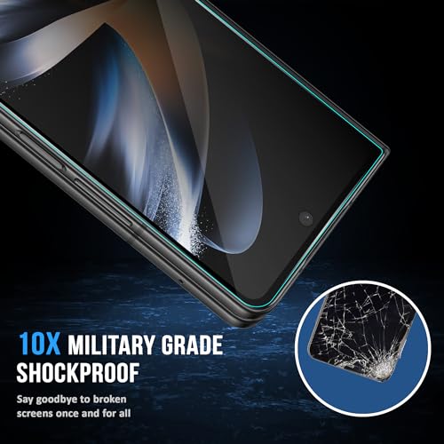 Image of ArmourPro Privacy Tempered Glass for Samsung Galaxy Z Fold 4 - Anti-Spy Anti Peeping Screen Protector, 9H Hardness, Edge-to-Edge Coverage, Ultra Thin, Bubble-Free Installation Kit | Black