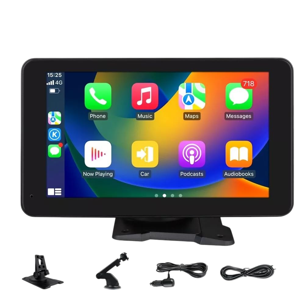 CLOUDSALE 7" Touch Screen 2K Portable Car Wireless CarPlay Android Auto Radio BT FM AUX (Pack of 1)-image-44