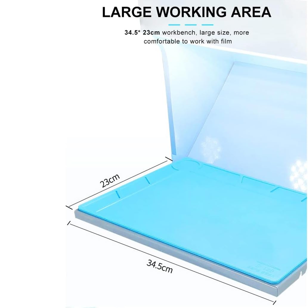 COYEUX Laminar Air Flow Clean Bench Workstation, 13,5 x 9,05 Zoll tragbarer Mini-Arbeitstisch für staubfreie Räume, für die Reparatur von Telefon-LCDs