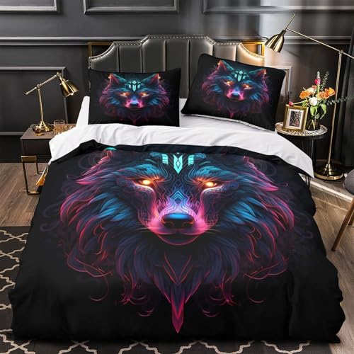 Housse de couette loup 3d pour décorer une chambre ado fantastique - 2