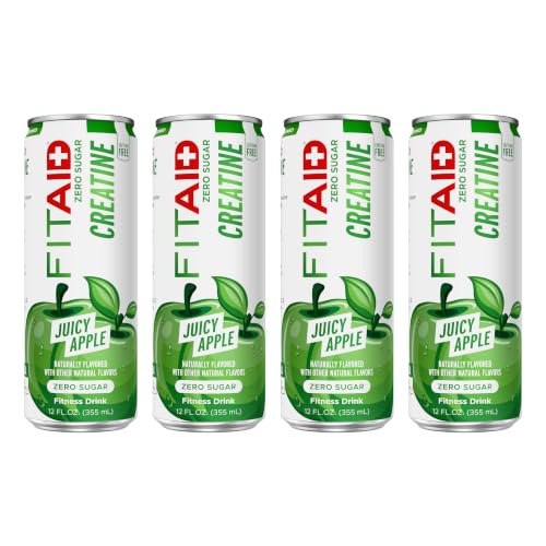 Image of FITAID Creatine Recovery Drink, Electrolytes, Zero Sugar, Apple, 4pk