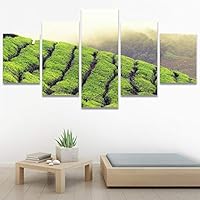 SIGNWIN 5 Panel Canvas Wall Art Greenlands for Home Decorations Ready to Hang - 60