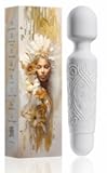 LuLu Wand Massager Vibrator for Women - Powerful Multi-Speed Waterproof Vibrating Wand with Smoky Quartz Yoni Egg - Silent Rechargeable Sex Toy for Clitoral Stimulation