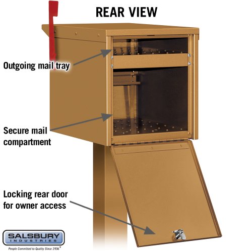 Salsbury Industries 4325D-Brs, Brass Designer Roadside Mailbox #TOP3