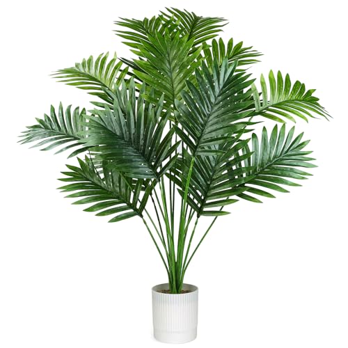 YIYA 85cm Piante verdi per Interni Artificiale Palma in Vaso Pianta Finta Realistica per Soggiorno, Ufficio, Giardino, Balcone, Decorazione