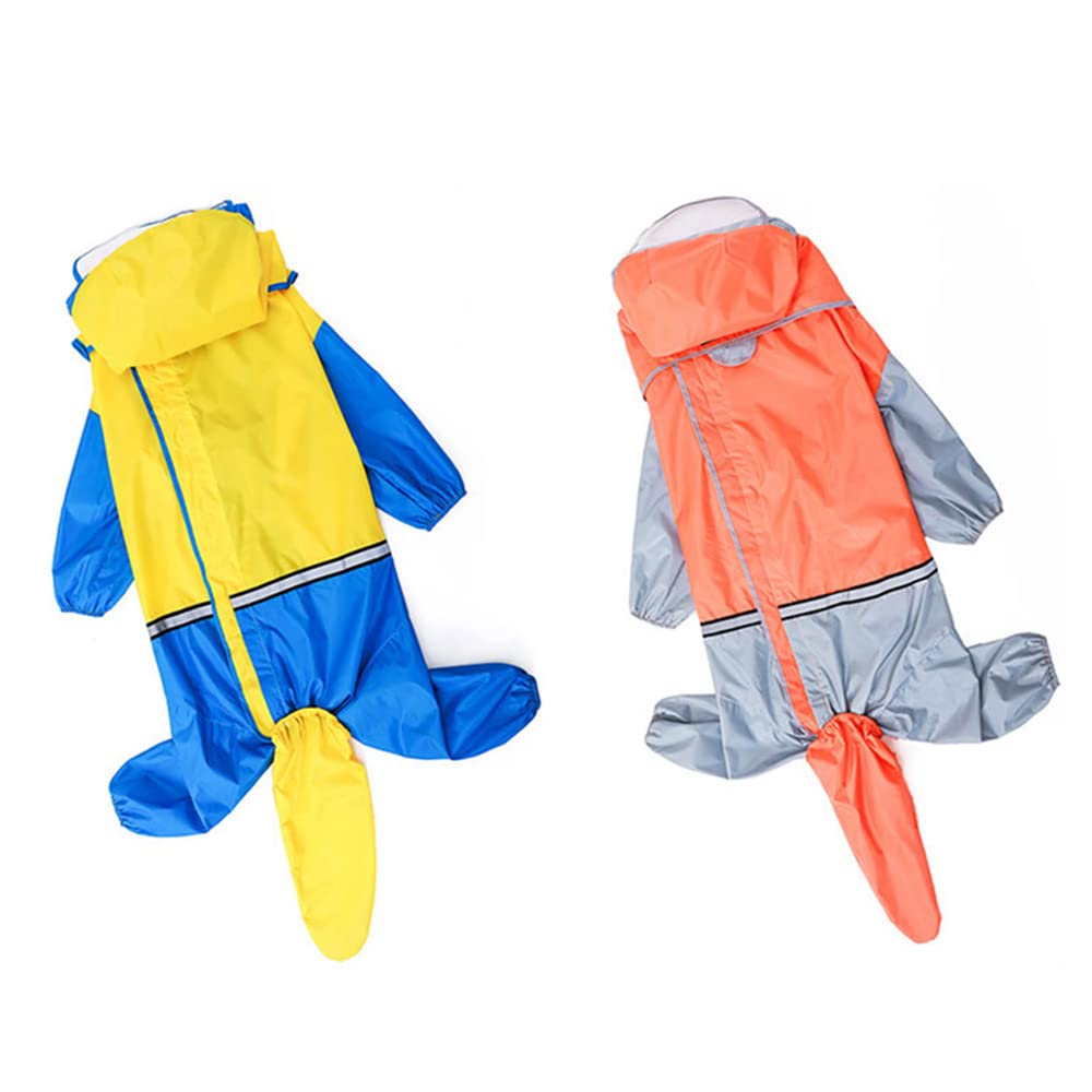Chubasquero para Perros, Mono Impermeable for Perros, Capa for Mascotas, Chaqueta for Cuatro Patas, Todo Incluido(Orange,4XL)