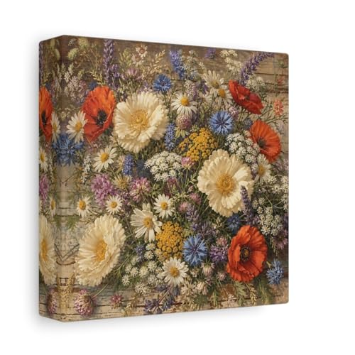 Peinture florale rétro au-dessus du canapé pour une ambiance salon cosy