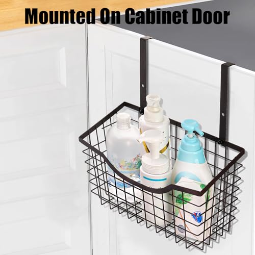 Nicunom-2-Pack-Cabinet-Wall-Mount-Basket-Large-Metal-Wire-Basket-Wall-Mount-Hanging-Basket-Over-Cabinet-Door-Organizer-Bin-Grid-Storage-Baskets-for-Home-Kitchen-Bathroom-Pantry-Bronze