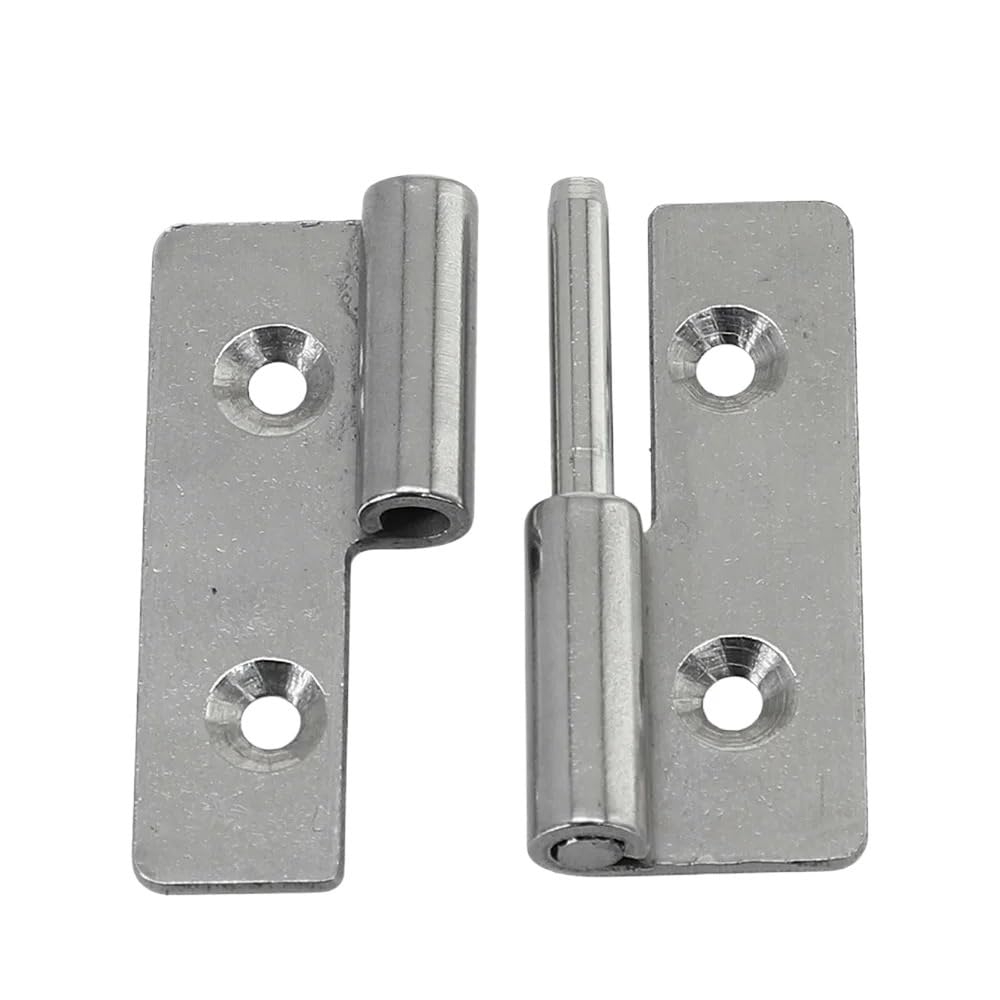 Aiqijohi Right Open Door Hinges 1Pcs Slip Joint Removable Hinge 304 Stainless Steel Lift Flag Off Detachable Hinges Furniture Hardware Left (Right Open)