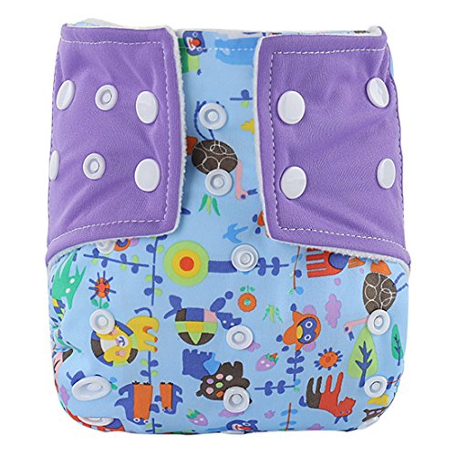 Qianquhui - Pañal de Tela de Bebés para Pañal Pantalones de Entrenamiento con Velcro Calzoncillos Suaves con Dibujos Divertidos para Infantiles de 12-30 Meses